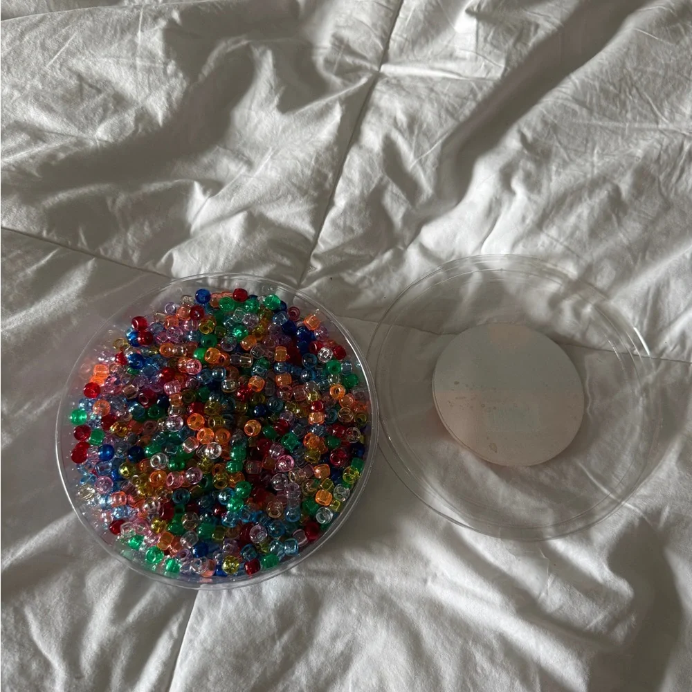 OPENED Bead Landing 1lb Assorted Pony Beads - Multi-Color Translucent